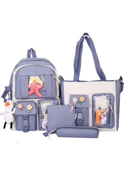 Öğrenci Okul Çantası Kampüs Tarzı Dört Parçalı Set (Yurt Dışından)