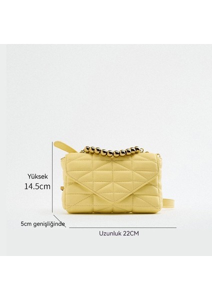 Zara Kadın Çantası Küçük Top Boncuklu El Mini Kapitone Omuz Çantası Messenger Çantası (Yurt Dışından) fiyatları