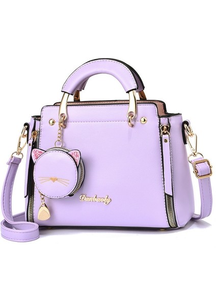 Kadınlar Için Çanta 2023 Yeni Moda Tatlı Bayan Çanta Kore Tarzı Rahat Kişilik Kedi Omuz Crossbody Çanta Moda (Yurt Dışından)