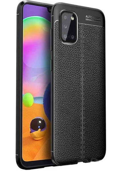 Samsung Galaxy A31 Deri Görünümlü Firo Silikon Kılıf