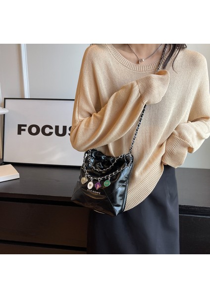 Bayanlar Moda Yumuşak Deri Çanta, Zincir Omuz Crossbody Çanta (Yurt Dışından)