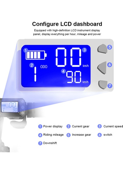 36V 350W Katlanır Scooter Denetleyici LCD Ekran Fren Hızlandırıcı Gaz Kelebeği Anahtarı Düğmesi Kiti Elektrikli Scooter Için (Yurt Dışından) fırsatları