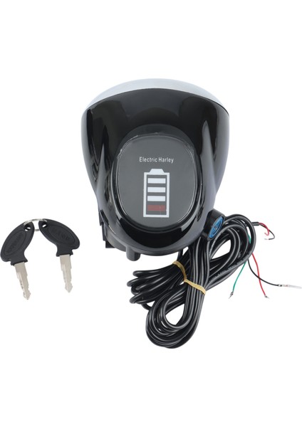 Citycoco Elektrikli Scooter Melek Gözü 60 V Hız Güç Ölçer Aksesuarları Far Anahtar Elektrikli Kilit Kiti (Yurt Dışından)