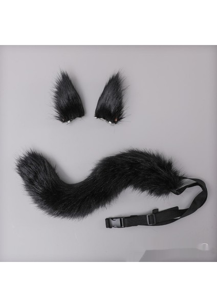 Esnek ve Ayarlanabilir Simüle Edilmiş Hayvan Kulakları ve Kuyruk Saç Aksesuarları Seti (Yurt Dışından)