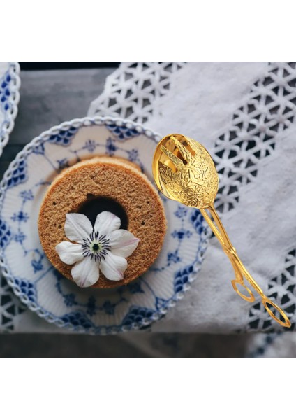 Salata Maşası Salata Sunucuları Kek Maşası Maş Maşası Maşa Yuvarlak Altın (Yurt Dışından)