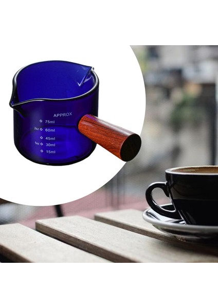 Cam, Çift Ağıı Mini Ölçü Kabı Espresso Aksesuarları Mavi 5.5X6CM (Yurt Dışından)