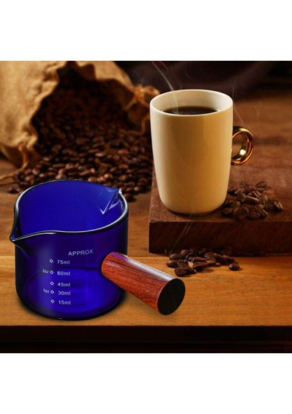 Cam, Çift Ağıı Mini Ölçü Kabı Espresso Aksesuarları Mavi 5.5X6CM (Yurt Dışından)