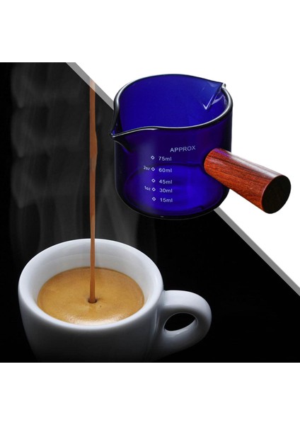 Cam, Çift Ağıı Mini Ölçü Kabı Espresso Aksesuarları Mavi 5.5X6CM (Yurt Dışından)