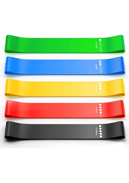 Direnç Bantları, Kadın ve Erkekler Için Egzersiz Egzersiz Bantları, Ganimet Bacakları Için 5 Set Streç Bant, Pilates Esnek Bantları (Yurt Dışından)