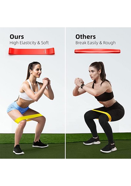 Direnç Bantları, Kadın ve Erkekler Için Egzersiz Egzersiz Bantları, Ganimet Bacakları Için 5 Set Streç Bant, Pilates Esnek Bantları (Yurt Dışından) fırsatları