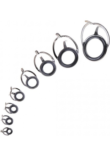 8 Adet Olta Kılavuzu Oval Olta Gözler Kılavuzları Hattı Halkaları Kutup Tamir Takımı Karışık Boyut Çift Bacak Halkaları (Yurt Dışından) fiyatları