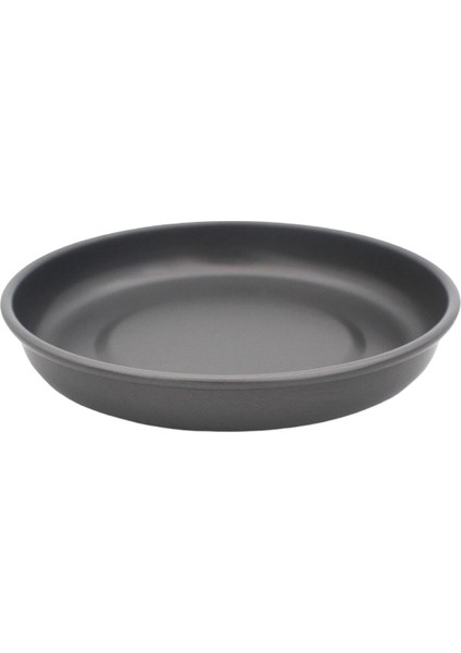 Yemek Tabağı Yuvarlak Bulaşık Tepsisi Yemek Takımı Gıda Konteyner Tencere Bivouac Mutfak Balıkçılık Gri Siyah (Yurt Dışından)