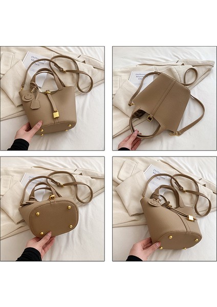 Moda Günlük Kadın El Crossbody Çanta, Basit Yüz Kova Çanta (Yurt Dışından) modelleri