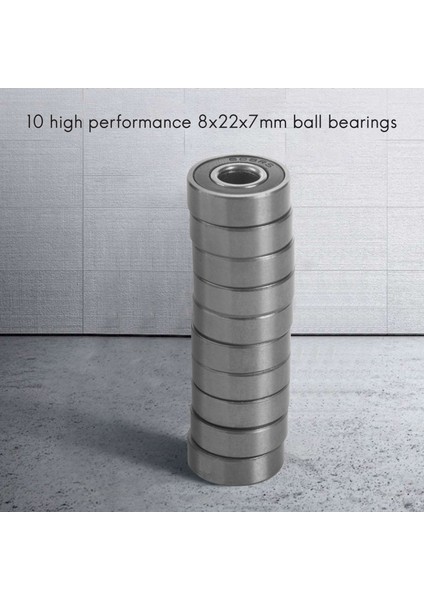 10 Adet Yüksek Performanslı 8X22X7MM Bilyalı Rulmanlar 608-2RS 608RS Z R-228HH (Yurt Dışından)
