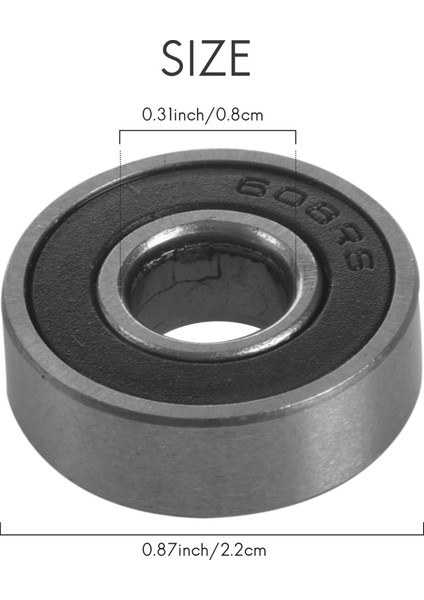 10 Adet Yüksek Performanslı 8X22X7MM Bilyalı Rulmanlar 608-2RS 608RS Z R-228HH (Yurt Dışından)