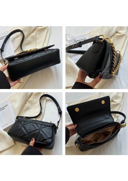 Fransız Zincir Küçük Kare Çanta, Kadın Omuz Crossbody Çanta (Yurt Dışından) fiyatları