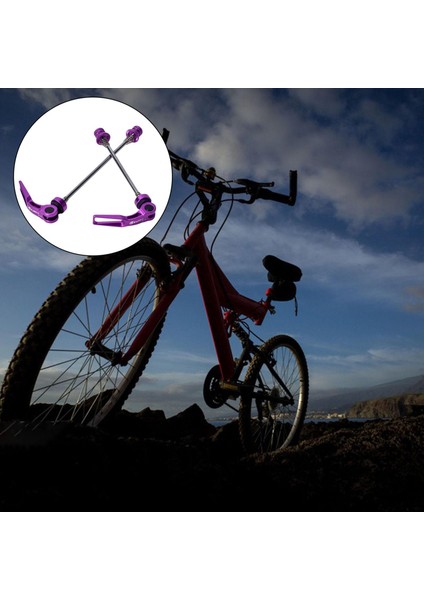 Strade Store Bisiklet Hızlı Bırakma Şişleri Lever Mountain Bike Için Universal Set Bmx Violet (Yurt Dışından)