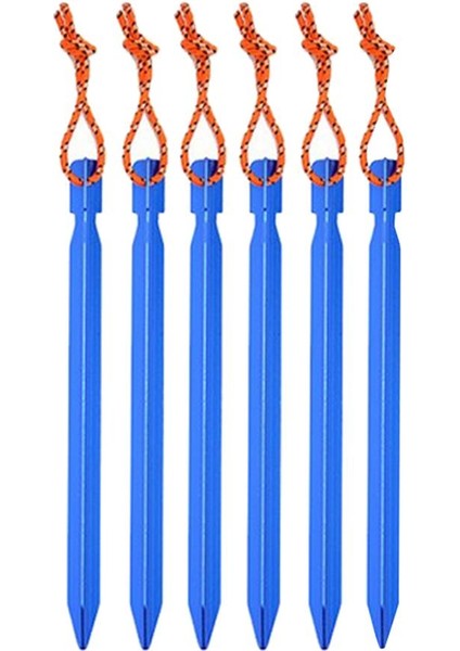 6 Paket Ağır Hizmet Tipi Alüminyum Çadır Kazı Y-Işın Çadır Çadır Çivi Mavi (Yurt Dışından) modelleri