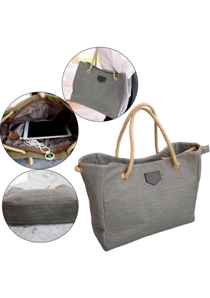 Şık Omuz Çantası Bayanlar Kozmetik Kartları Için Tote Para Gri 31X16X12CM (Yurt Dışından) fırsatları