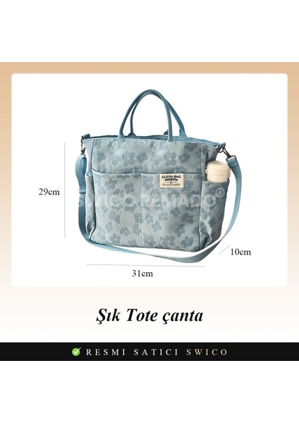 Kadınlar Için Büyük Kapasiteli Çiçek Baskılı Omuz Çantası Tote Çanta (Yurt Dışından) fiyatları