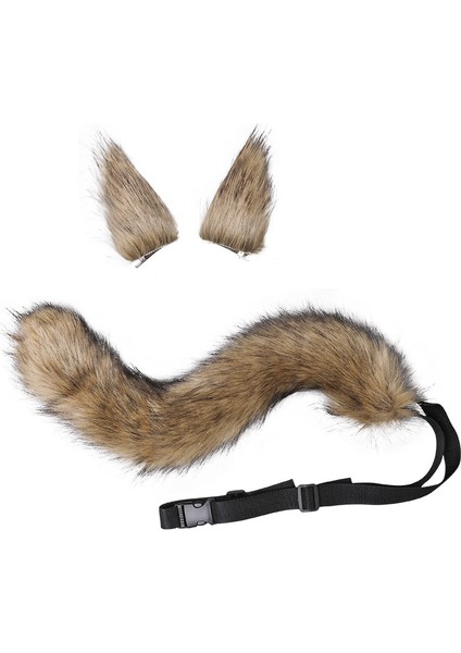 Esnek ve Ayarlanabilir Simüle Edilmiş Hayvan Kulakları ve Kuyruk Saç Aksesuarları Seti (Yurt Dışından)