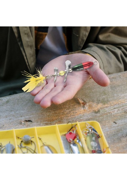 Uzun Döküm Spinner Yem Balıkçılık Cazibesi Çift Kuyruk Pervane Alabalık Sazan Yayın Balığı Yapay Buz Balıkçılık Lures 10G (Yurt Dışından)