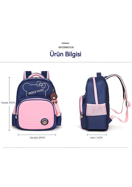 Büyük Kapasiteli Sevimli Çocuk Okul Çantası (Yurt Dışından)