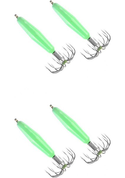 4 Jig Derin Mürekkepbalığı I.3 + 7.2 cm Yeşil (Yurt Dışından)