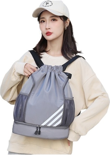 Oxford Kumaş Büzgülü Çanta Ipli Cep Sırt Çantası Büyük Kapasiteli Spor Futbol Çantası Basketbol Çantası Açık Hava Sporları Dağcılık Çantası (Yurt Dışından)