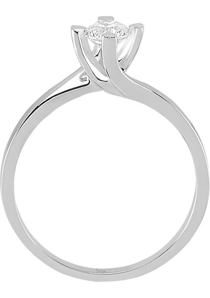 F Renk 0,38 Karat Pırlanta Tektaş Yüzük 0424R0004