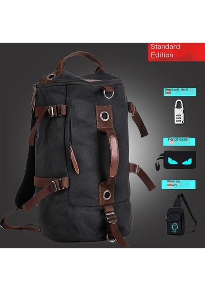 Kanvas Sırt Çantası Seyahat Çantası Bilgisayar Büyük Kapasiteli Sırt Çantası (Yurt Dışından)