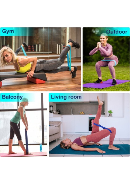 Adet Direnç Bantları, Elastici Fitness Bantları 5 Seviye Gücü Bantları Ev Spor Salonu Direnç Döngü Egzersiz Bantları Taşıma Çantası ile (Yurt Dışından) modelleri