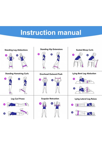 Adet Direnç Bantları, Elastici Fitness Bantları 5 Seviye Gücü Bantları Ev Spor Salonu Direnç Döngü Egzersiz Bantları Taşıma Çantası ile (Yurt Dışından) fırsatları