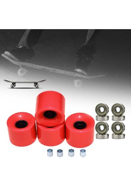 4 Pro Longboard Tekerlekleri Rulmanlar ile Paspayı Tekerlekler Kırmızı Altın (Yurt Dışından) modelleri