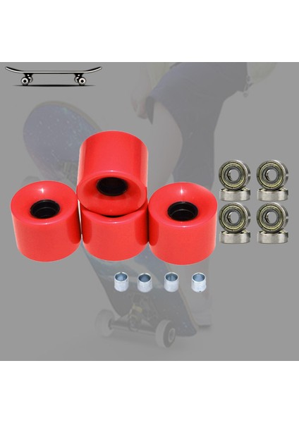 4 Pro Longboard Tekerlekleri Rulmanlar ile Paspayı Tekerlekler Kırmızı Altın (Yurt Dışından) fırsatları