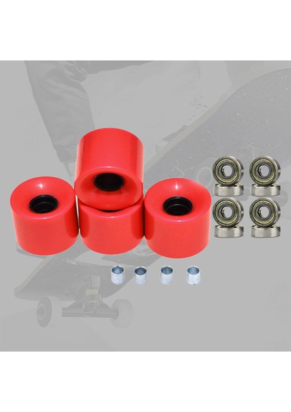 4 Pro Longboard Tekerlekleri Rulmanlar ile Paspayı Tekerlekler Kırmızı Altın (Yurt Dışından) indirimleri