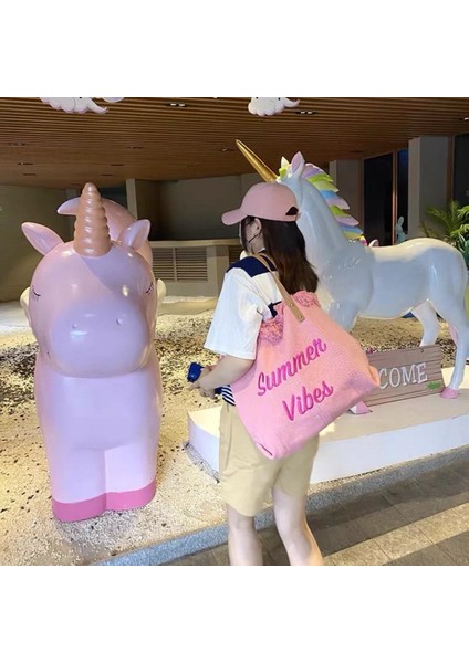 Plaj Çantası Tote Kanvas Çanta Seyahat Çantası Anne Çantası Omuz Çantası Kadın (Yurt Dışından) indirimleri