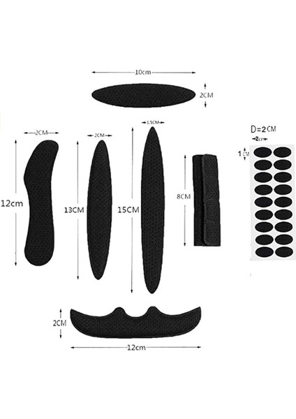 Bisiklet Kaskı Pedleri Mühürlü Sünger Bisiklet Kaskı Iç Pedler Koruma Kask Dolgu Bisiklet Kaskı PEDLERI-SK-202, Siyah (Yurt Dışından)