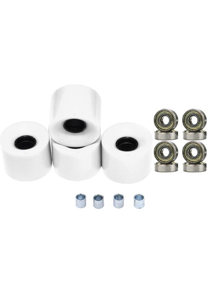 4'lü Longboard Tekerleğ 60MM, 8 Rulmanlar Altın Kapaklı (Yurt Dışından)