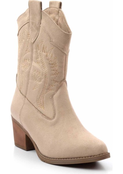 Bej Süet Kadın Bot & Bootie K02586888802