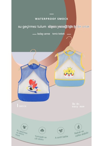 Çocuk Önlüğü, Bebek Yeme Önlüğü, Su Geçirmez ve Kirlenmez (Yurt Dışından)