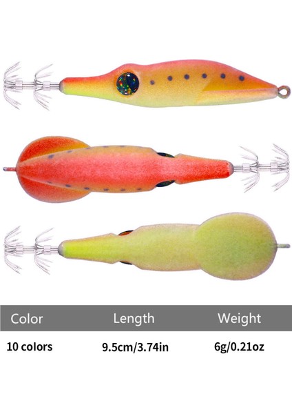 Zsunsky Shop- SJ042 Kalamar Biyonik Yemler, Boyut: 9.5cm 6g (Yurt Dışından) fiyatları