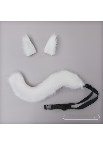 Esnek ve Ayarlanabilir Simüle Edilmiş Hayvan Kulakları ve Kuyruk Saç Aksesuarları Seti (Yurt Dışından)