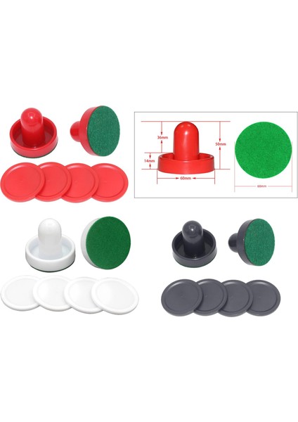 2pcs Hokeyi I Pucks Çocuklar Için Aile Oyunu Kırmızı (Yurt Dışından)