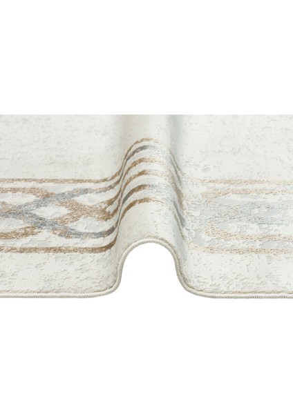 Springfield Bej Çerçeveli Polyester Makine Halısı fırsatları