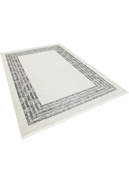 Pasadena Gri Çerçeveli Polyester Makine Halısı fiyatları