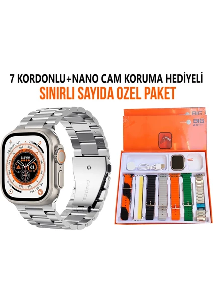 WATCH 8 ULTRA 7 KORDON VE 1 ADET NANO CAM KORUMA HEDİYEMİZ