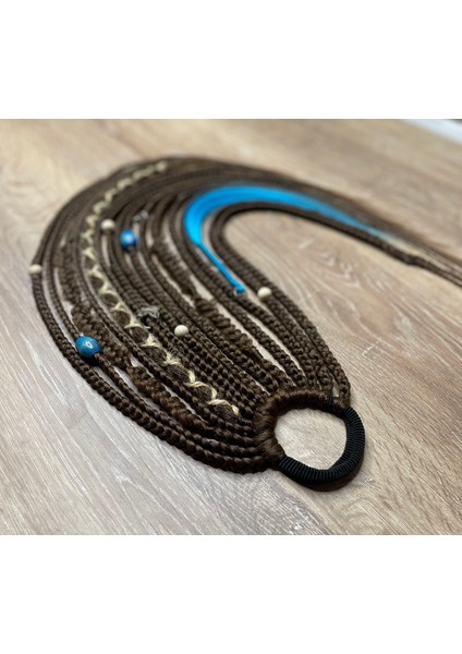 Rasta Mix Afrika Örgülü Toka 15 li - Koyu Kumral