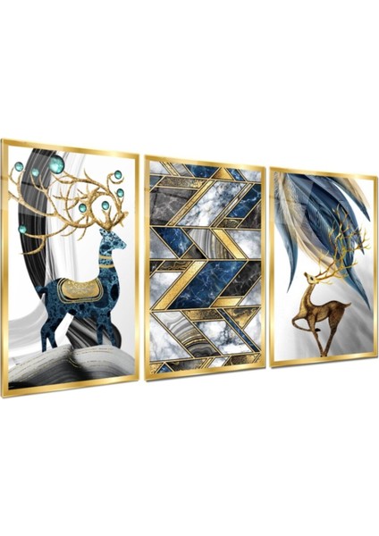 Gold Geyikler Triple Cam Tablo fiyatları