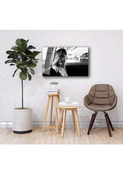 Siyah Beyaz Insan Fotoğrafları Cam Tablo